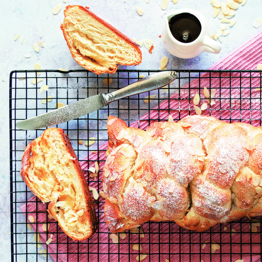 Marzipan-Filled Vegan Challah