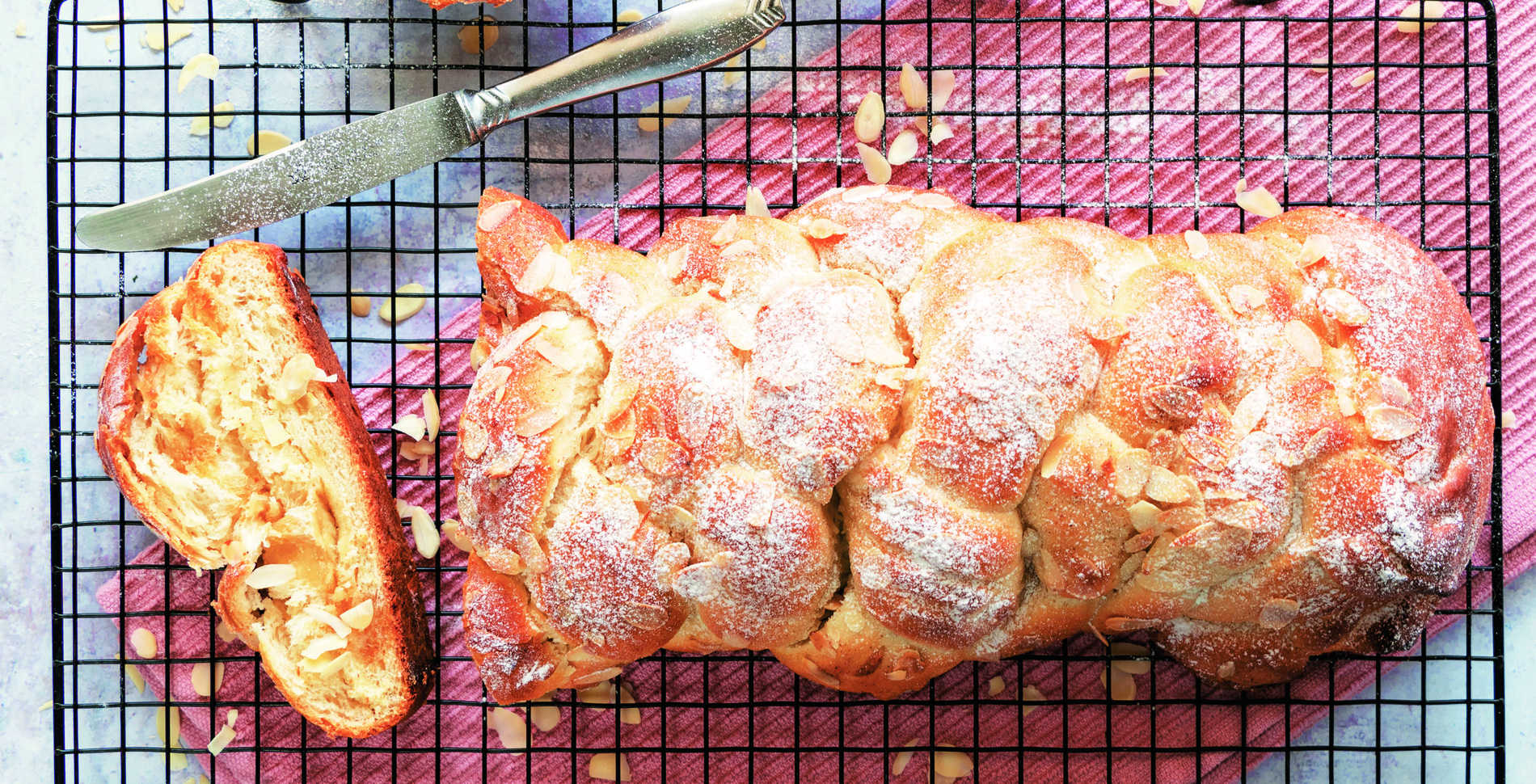 Marzipan-Filled Vegan Challah