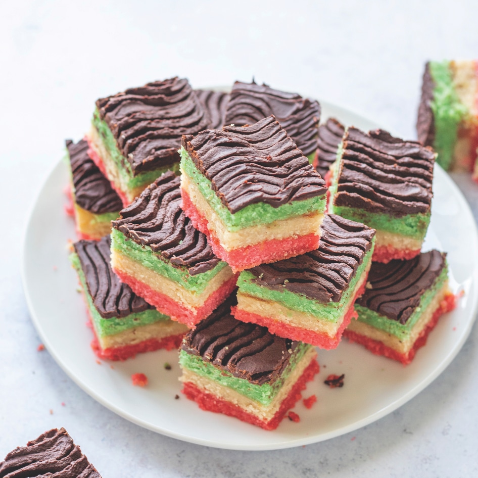 Vegan Italian Rainbow Cookies
