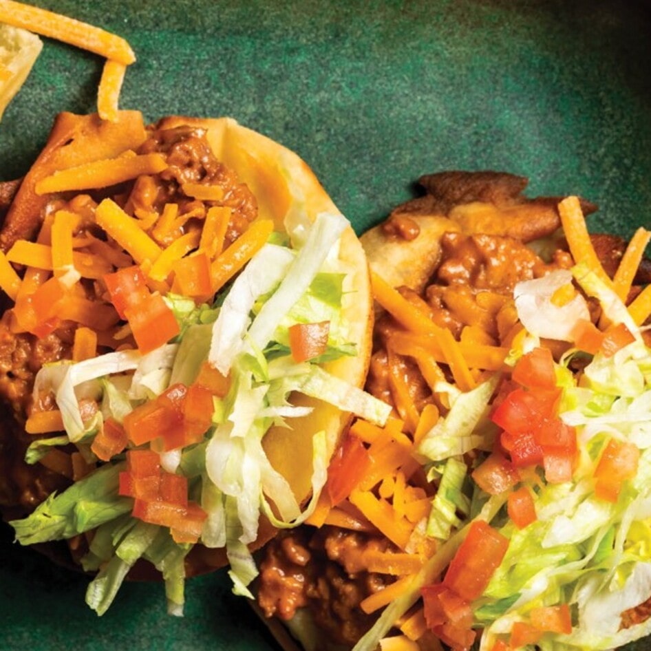 Vegan Crunchy Chalupa Naan Tacos With Avocado-Ranch Sauce
