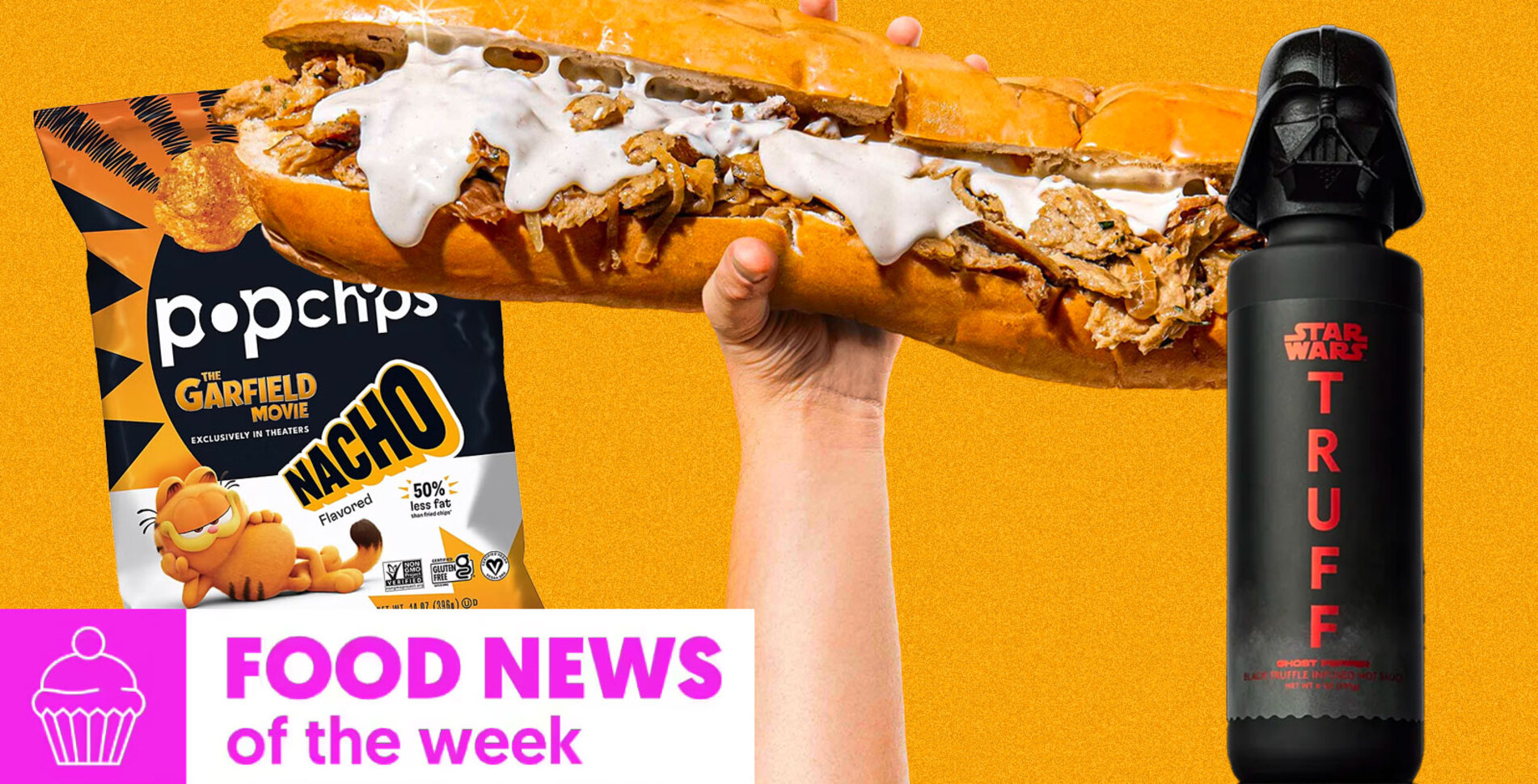 Food News of the Week: Darth Vader Hot Sauce, Philly Cheesesteak Pizza, and Garfield’s Nacho Chips