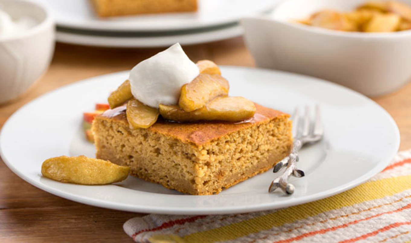 Spiced Vegan Apple Cake With Maple Topping