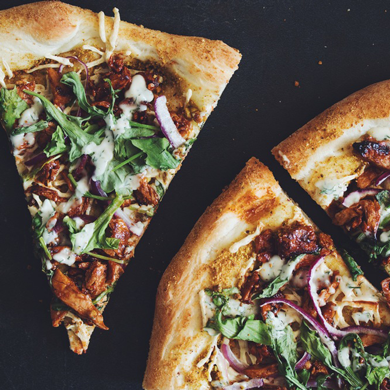 Vegan BBQ pizza