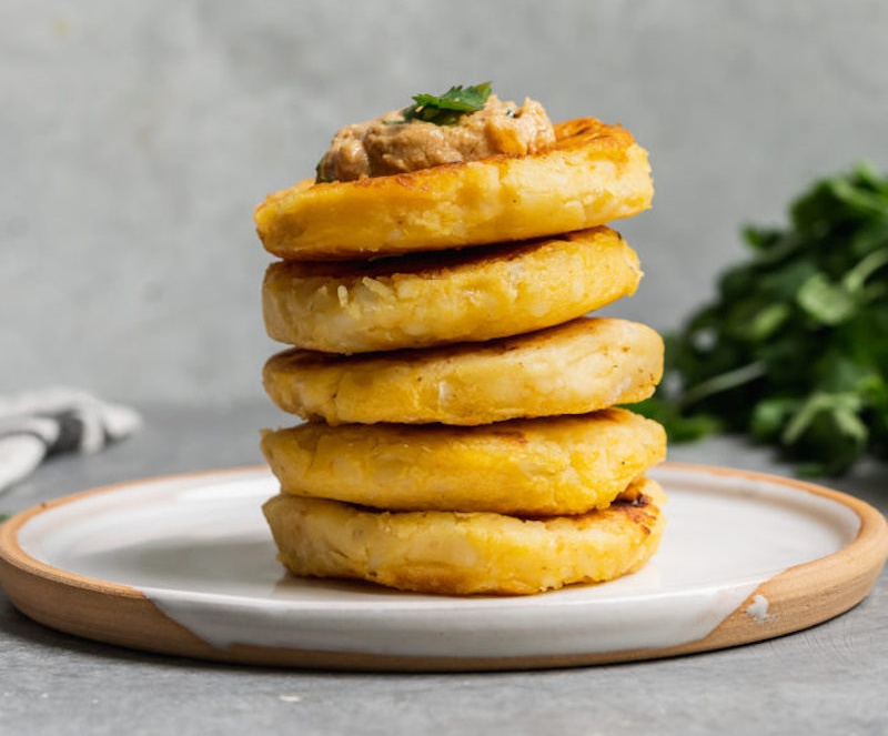 VegNews.Ecauadorian Potato Pancakes Cropped