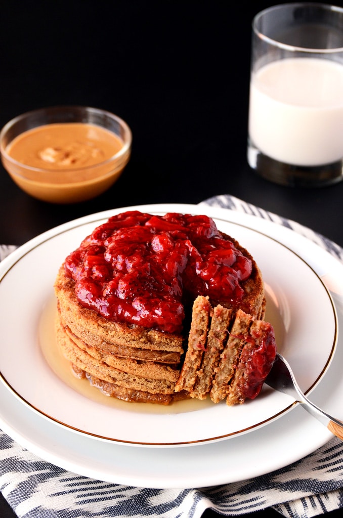 VegNews.BlissfulBasilPBJPancakes