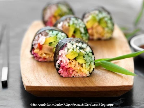 VegNews.RainbowSushiRollsBitterSweetBlog