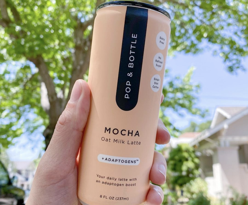 Pop & Bottle Coffee Review  Healthy Oat Milk Latte w/ Adaptogens