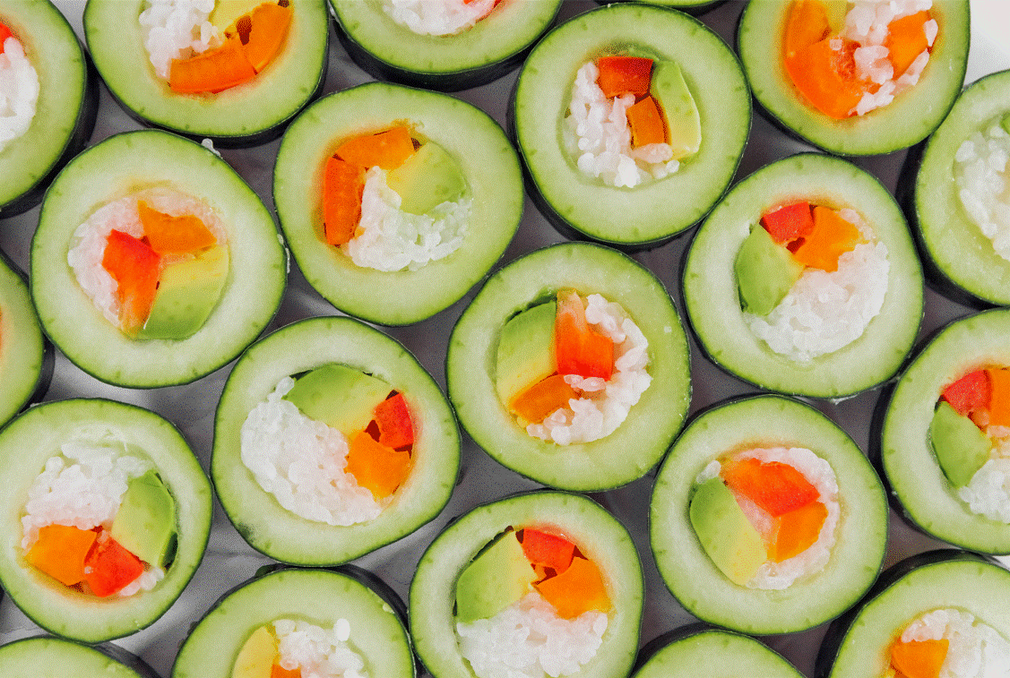 Healthy Vegan Cucumber Sushi Rolls With Spicy Mayo | VegNews