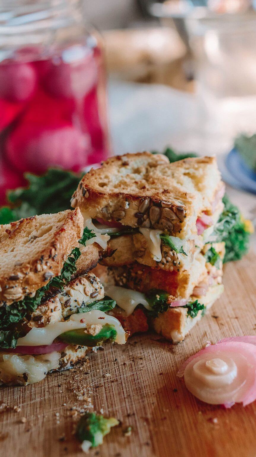 VegNews.KaleAvocadoGrilled Cheese