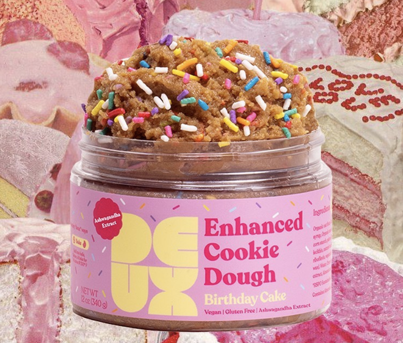 Deux Vegan Birthday Cake Enhanced Cookie Dough - 12oz