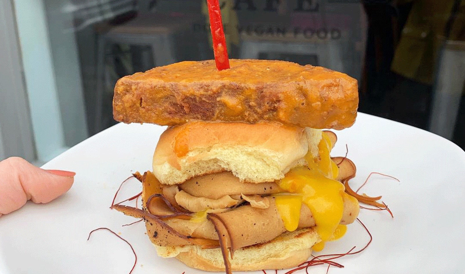 Kentucky Café Dares You to Survive Its Face-Melting Spicy Vegan Sandwich Challenge
