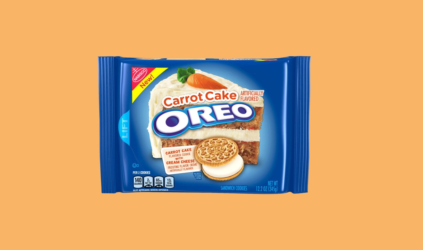Oreo Debuts Vegan Cream-Cheese Stuffed Carrot Cake Cookies For Easter