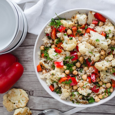 Easy Vegan Greek Cauliflower Salad