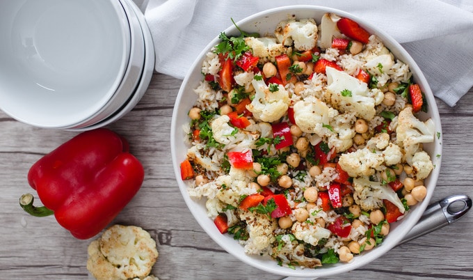 Easy Vegan Greek Cauliflower Salad