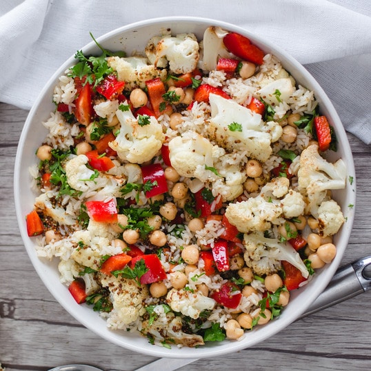 Easy Vegan Greek Cauliflower Salad