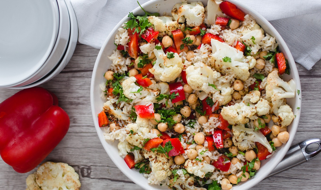 Easy Vegan Greek Cauliflower Salad