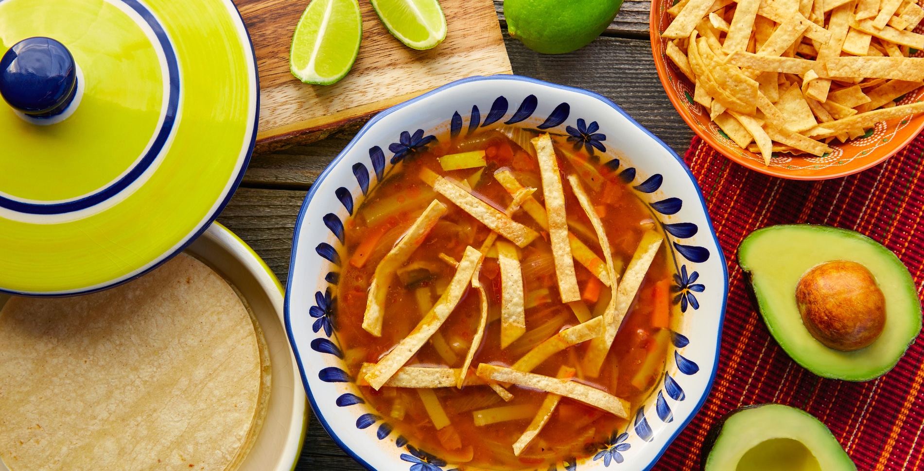 Spring Tortilla Soup With Avocado