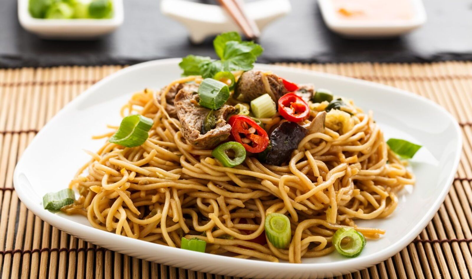Vegan Beef and Vegetable Lo-Mein Noodles