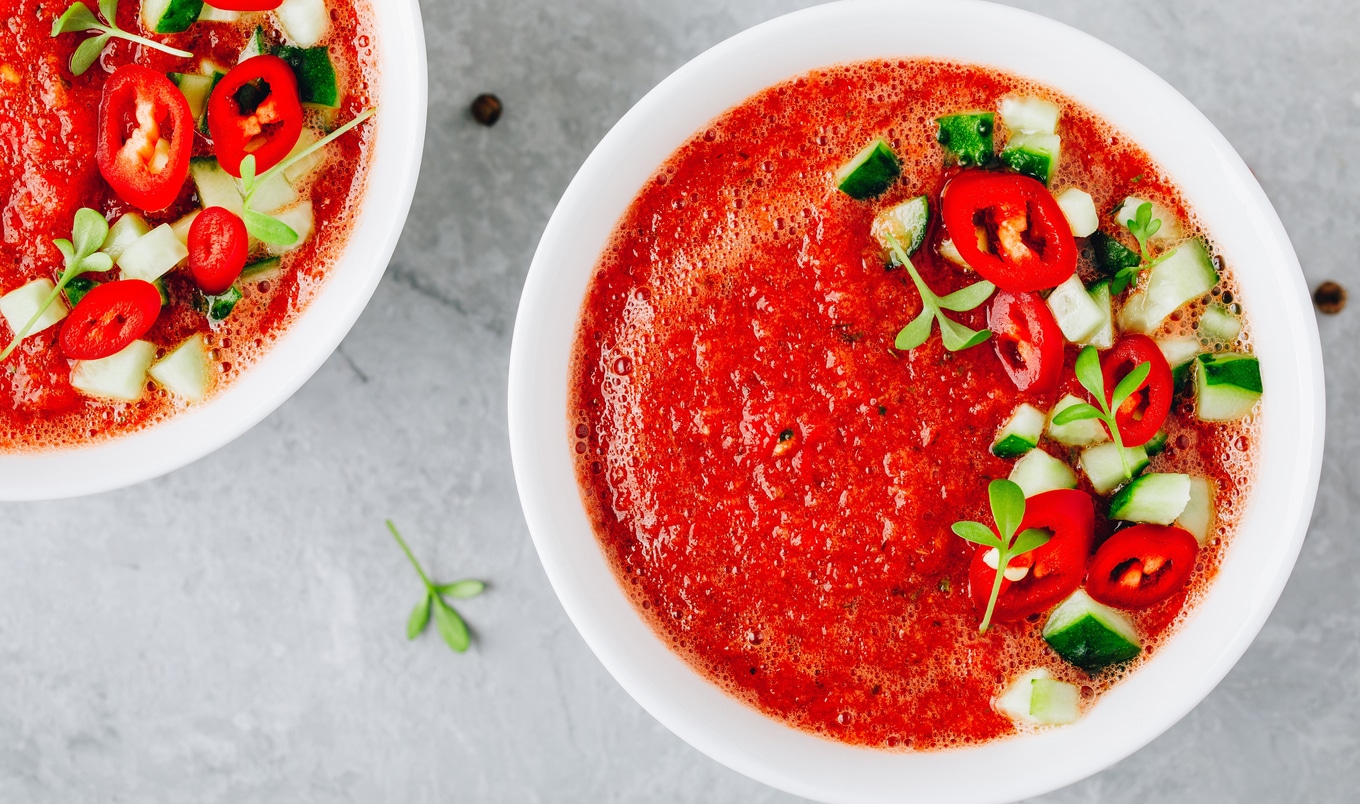 Summery Watermelon Cucumber Gazpacho
