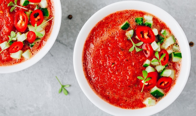 Vegan Watermelon-Cucumber Gazpacho