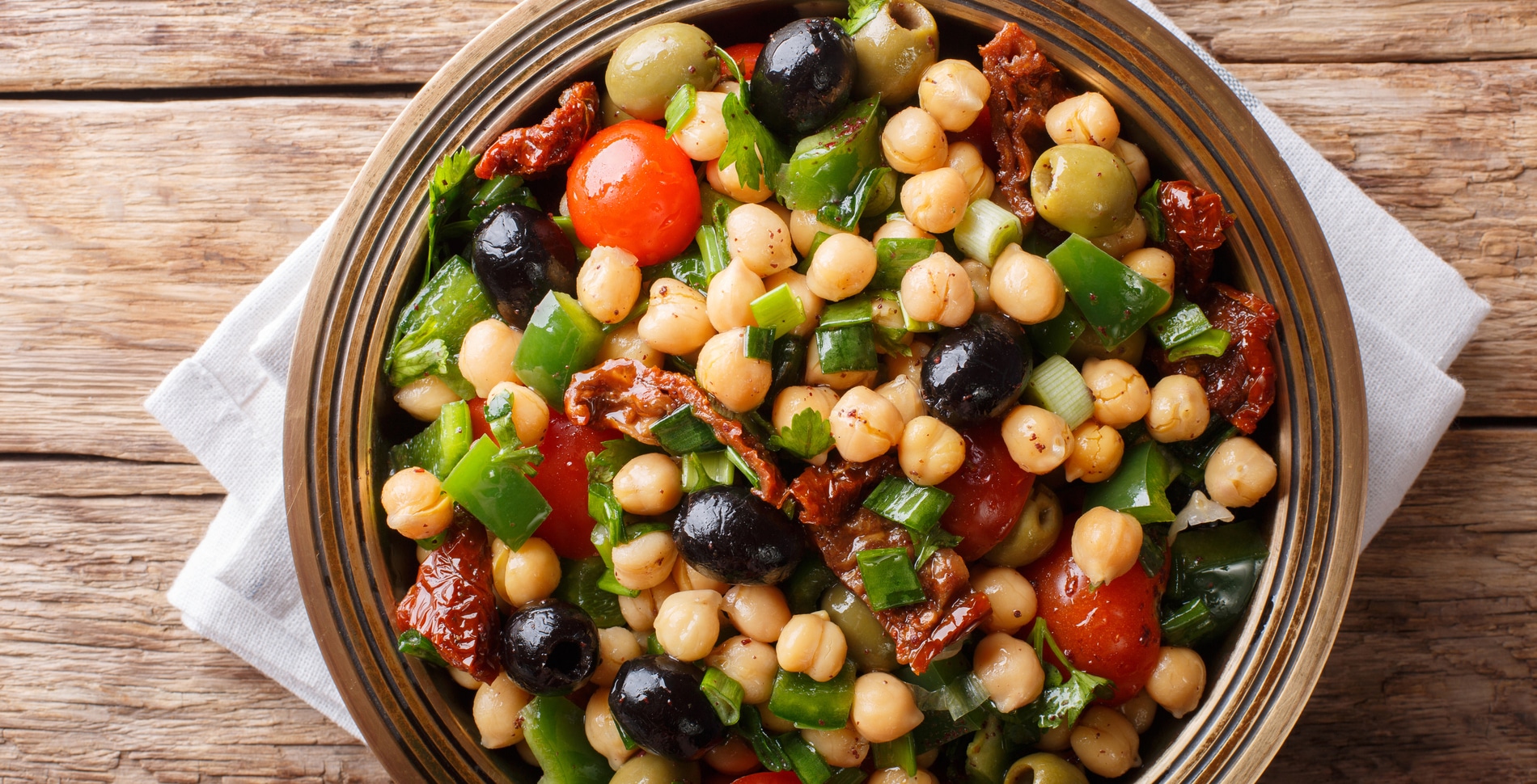 Roasted Vegetable Chickpea Salad With Lemon Vinaigrette