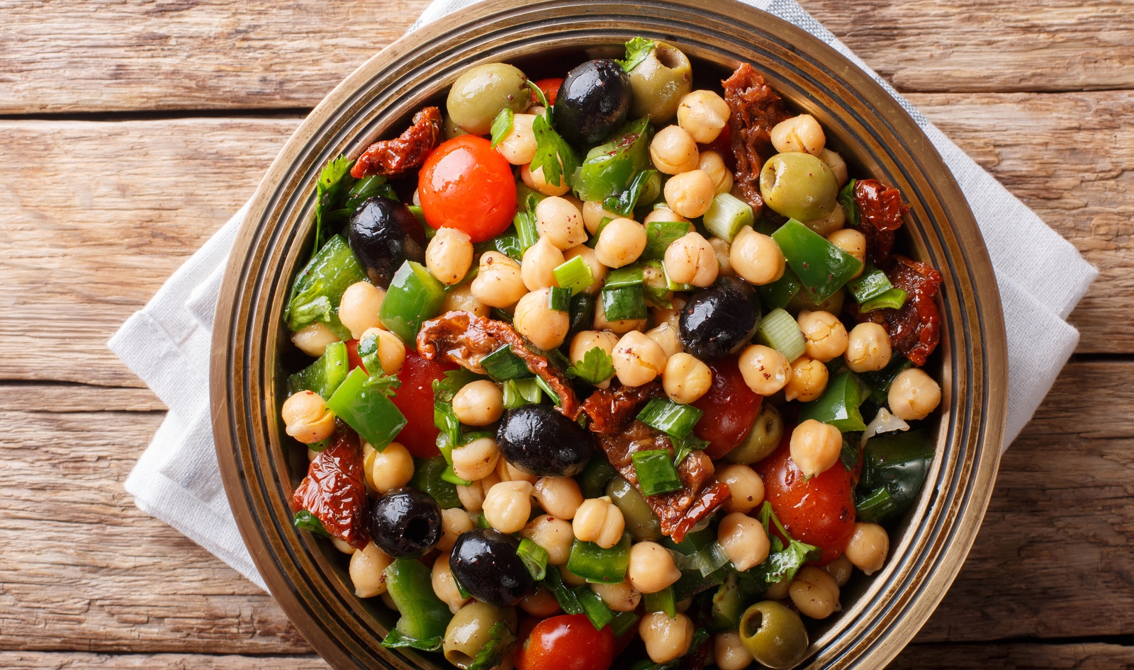 Roasted Vegetable Chickpea Salad With Lemon Vinaigrette