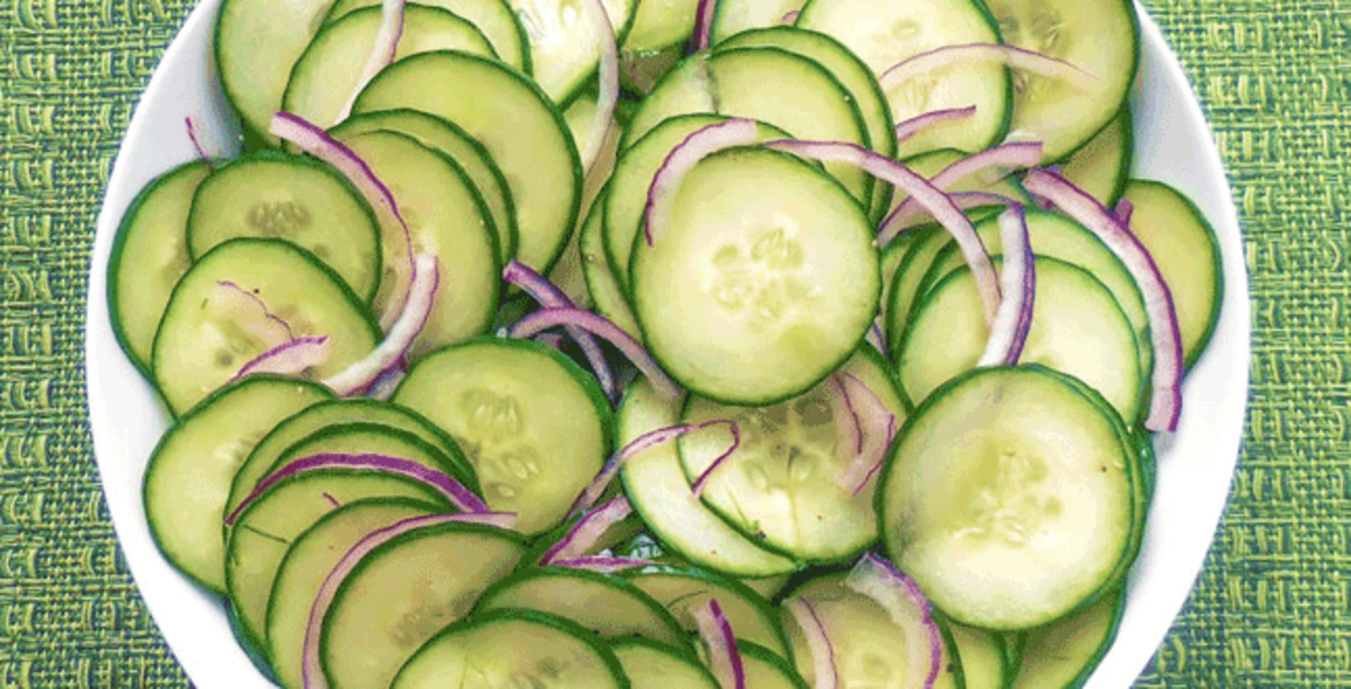 Simple Cool Cucumber Salad With Red Onions