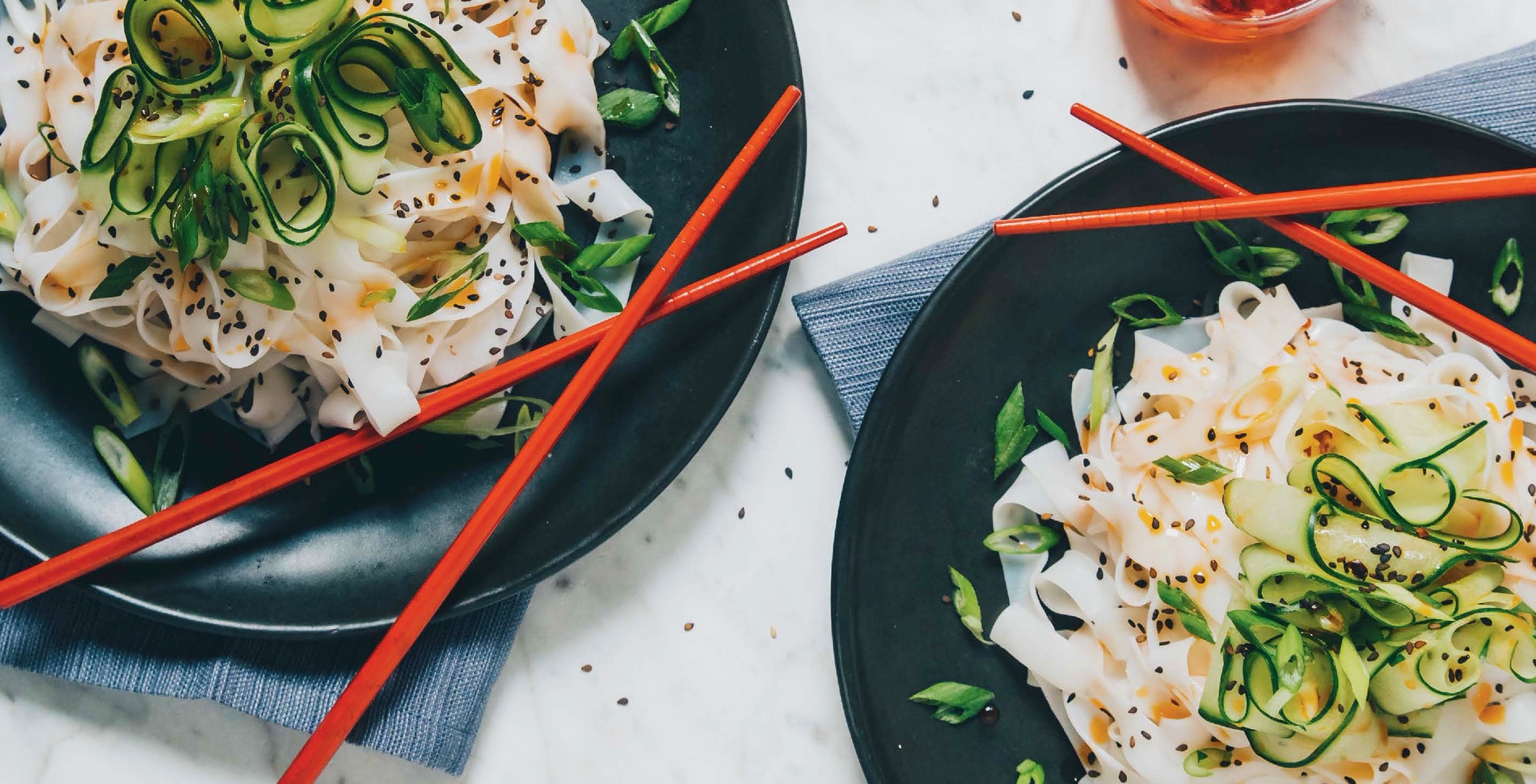 Easy Cold Cucumber Chile Sesame Noodles