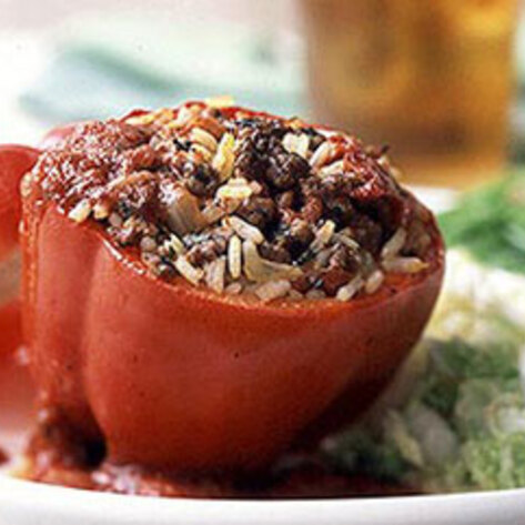 Spicy Vegan Stuffed Peppers