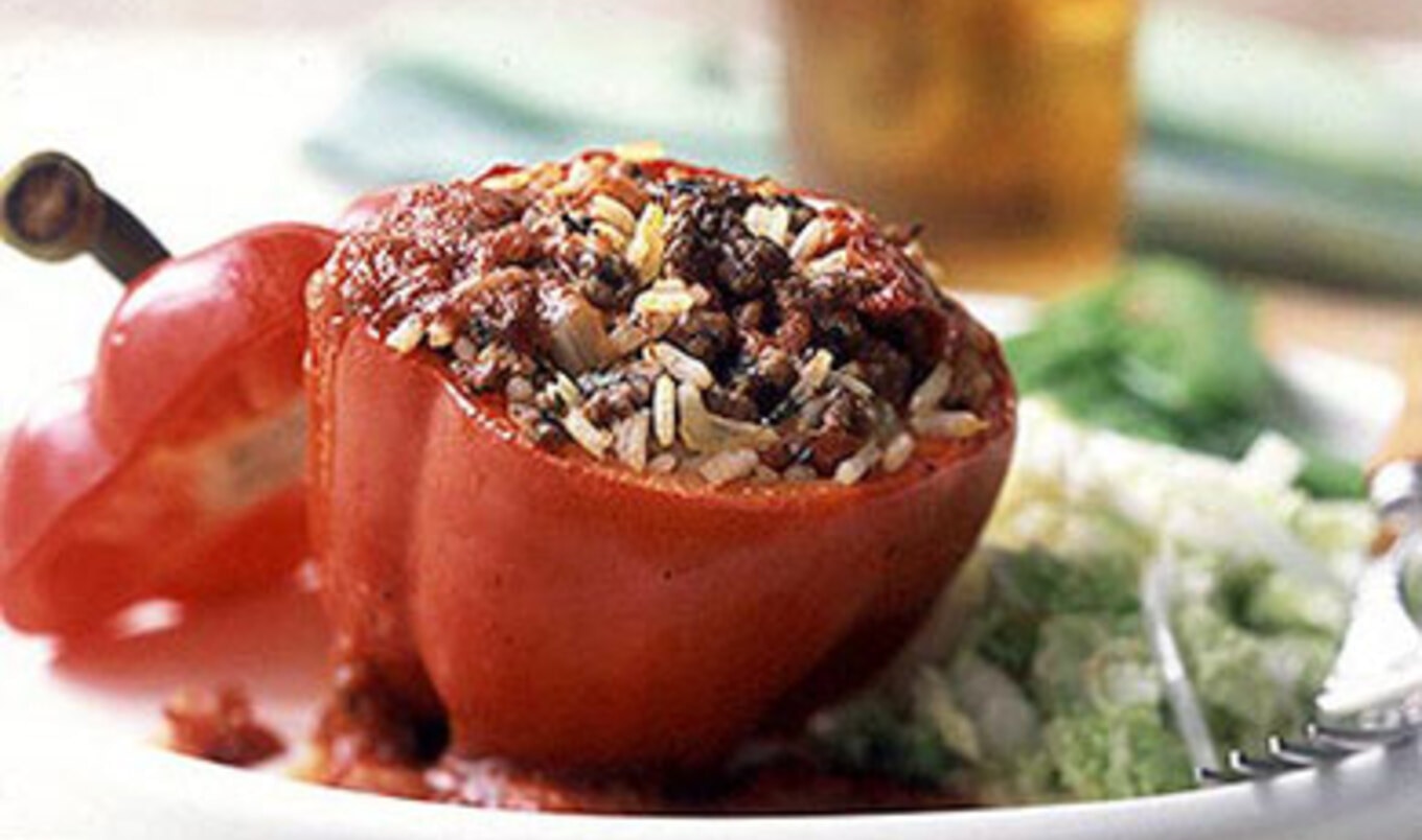 Spicy Vegan Stuffed Peppers
