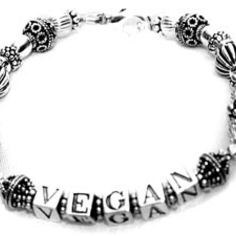 Today's Giveaway: Sterling Silver Vegan Bracelet by Snooty Jewelry