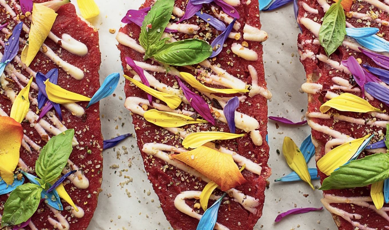 Plant-Based Unicorn French Bread Pizza