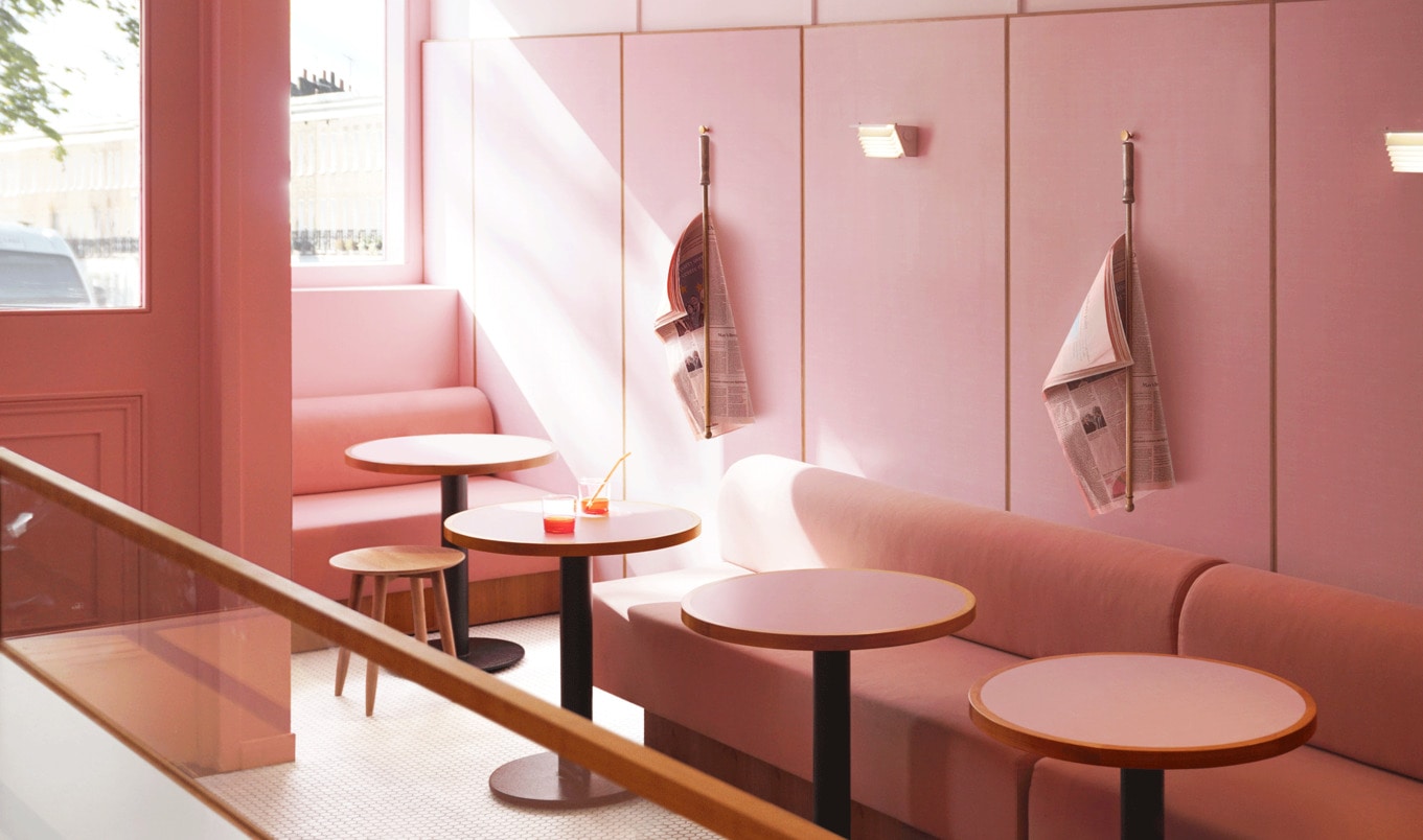 Millennial Pink-Hued Café Opens in London