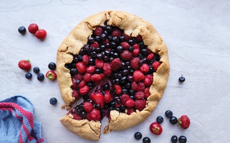 Vegan Rustic Summer Berry Galette