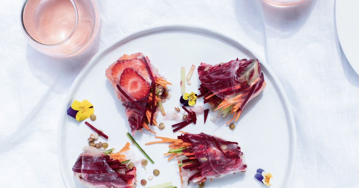 Vegan Rainbow Wraps With Soy Ginger Dipping Sauce