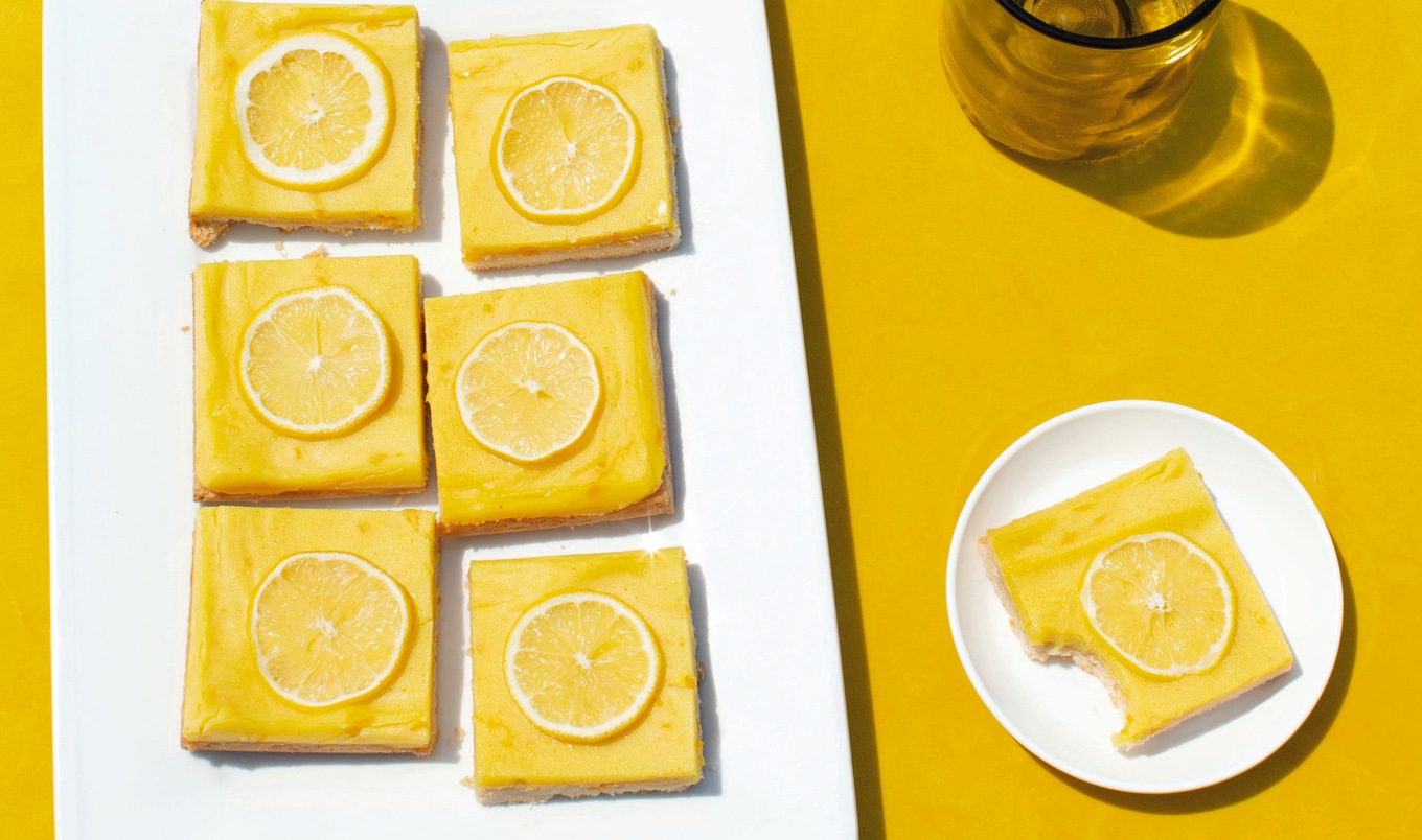 Vegan Turmeric and Meyer Lemon Squares