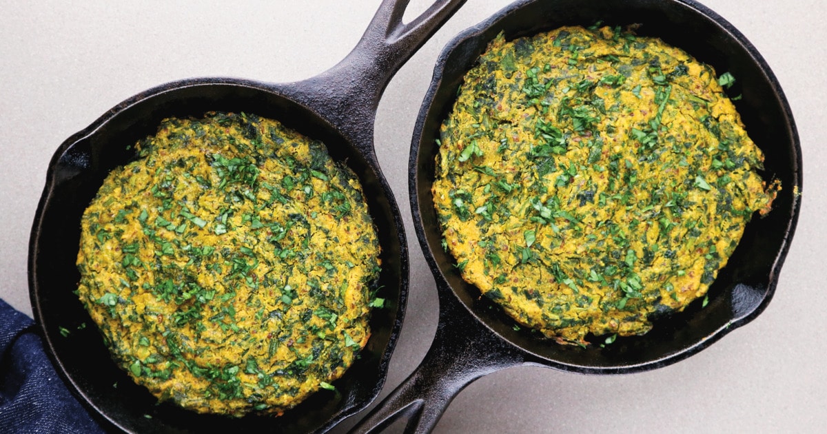 Fresh Herb and Fennel Chickpea Frittata  | VegNews