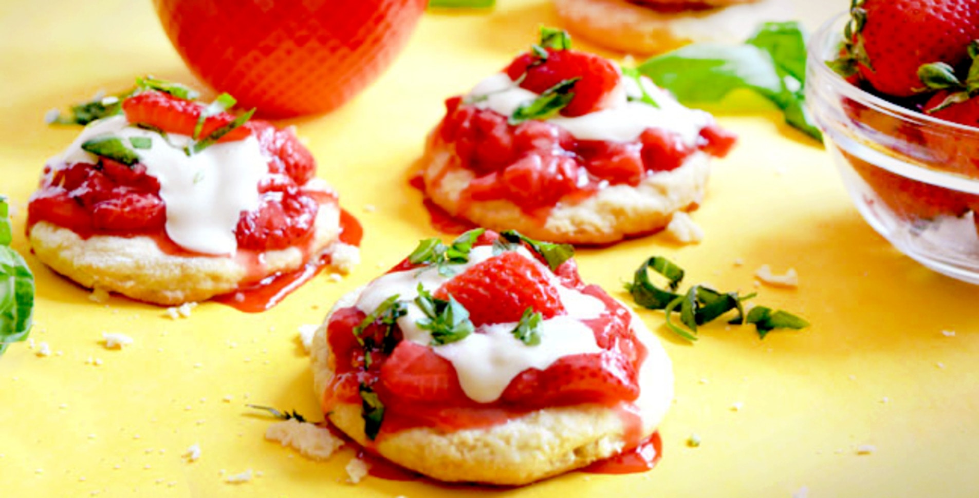 Strawberry Basil Shortcakes With Cashew Whipped Cream