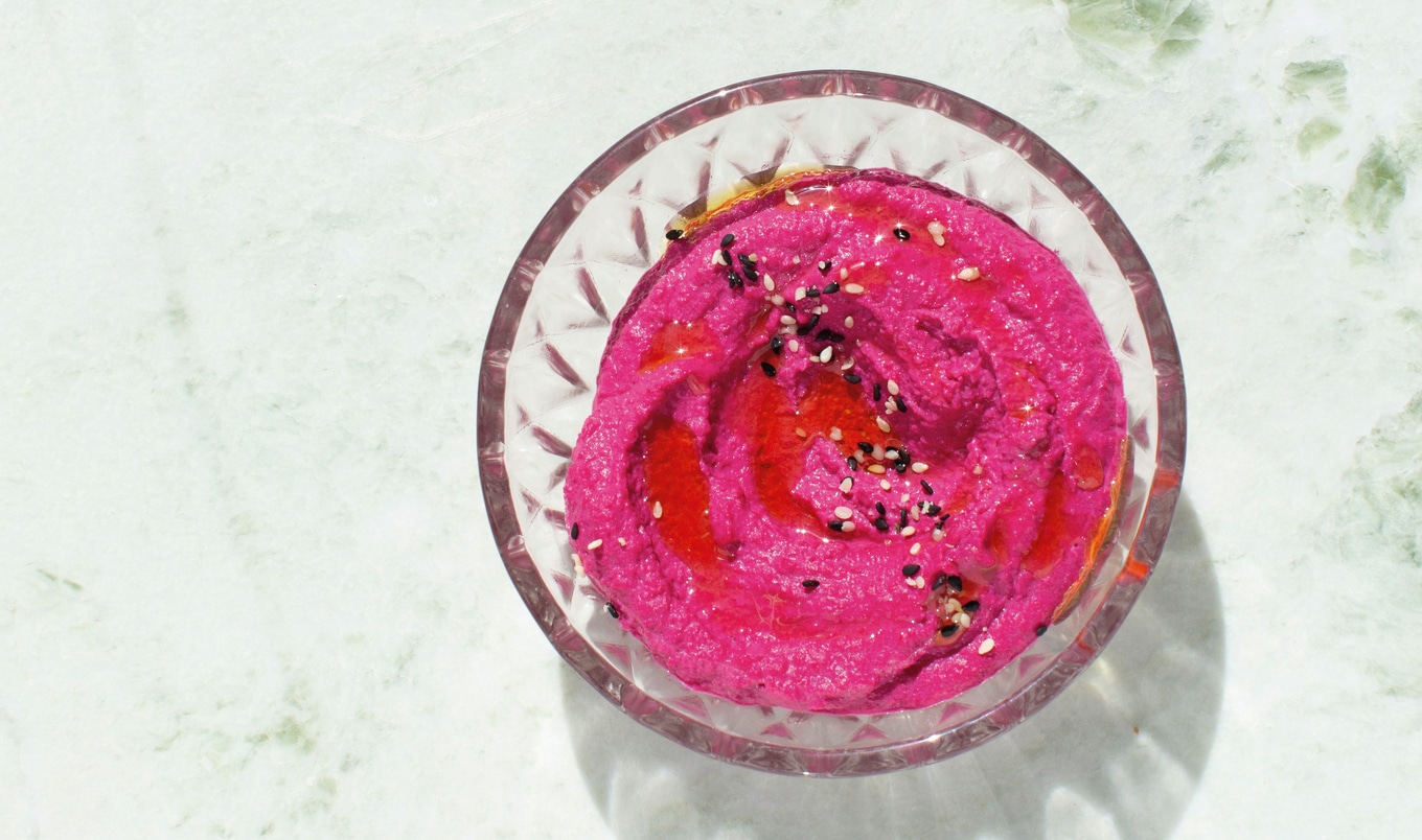 Vegan Pink Beet Hummus