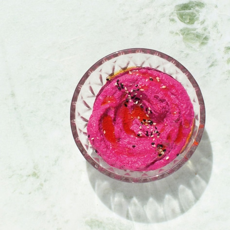 Vegan Pink Beet Hummus