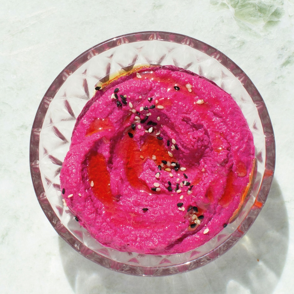 Vegan Pink Beet Hummus