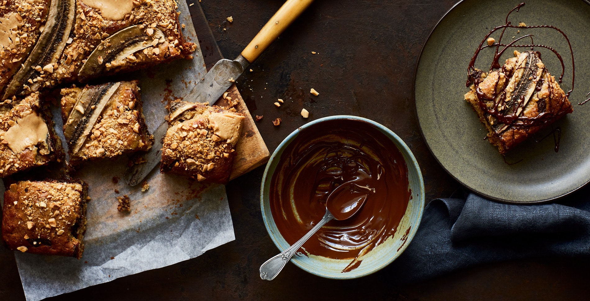 Vegan Peanut Butter Banana Bread Blondies