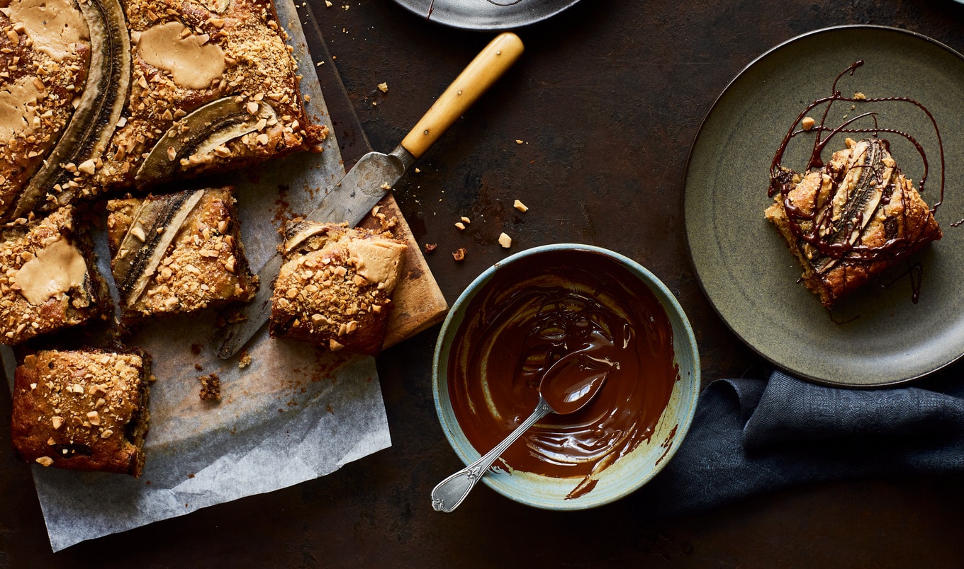 Vegan Peanut Butter Banana Bread Blondies