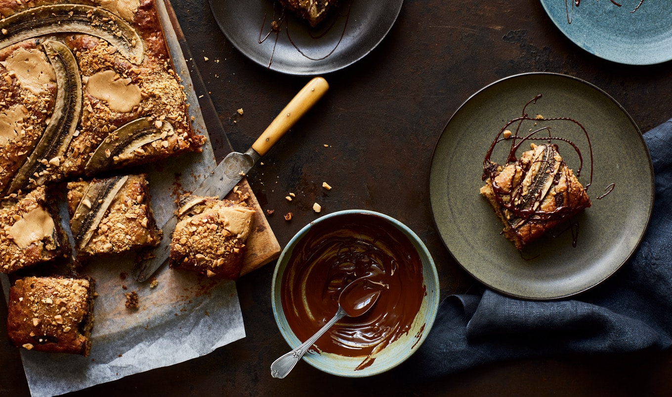 Vegan Peanut Butter Banana Bread Blondies