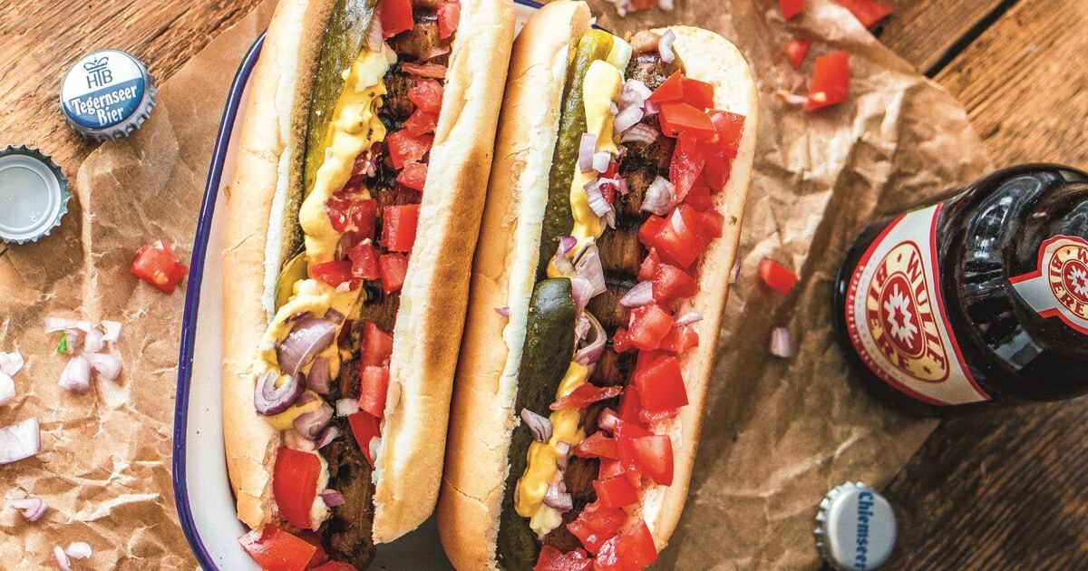 Smoky Grilled Eggplant Ballpark Hot Dogs | VegNews