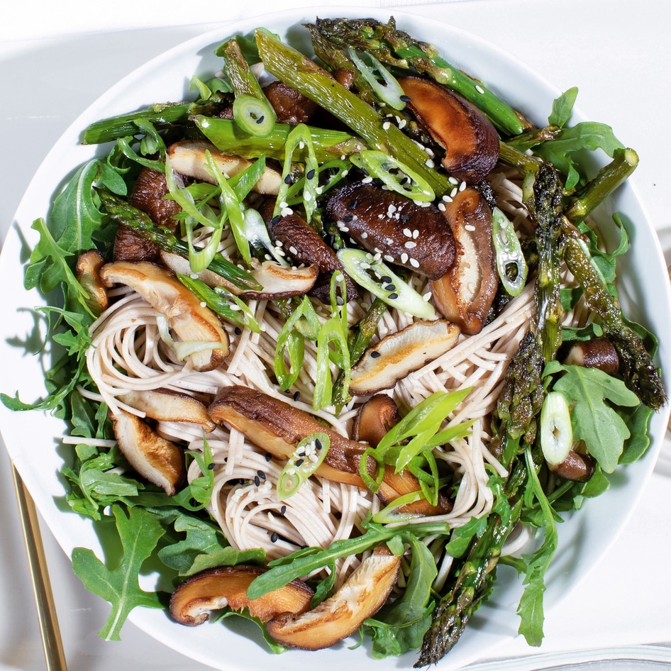 Vegan Mushroom Soba Noodle Bowl