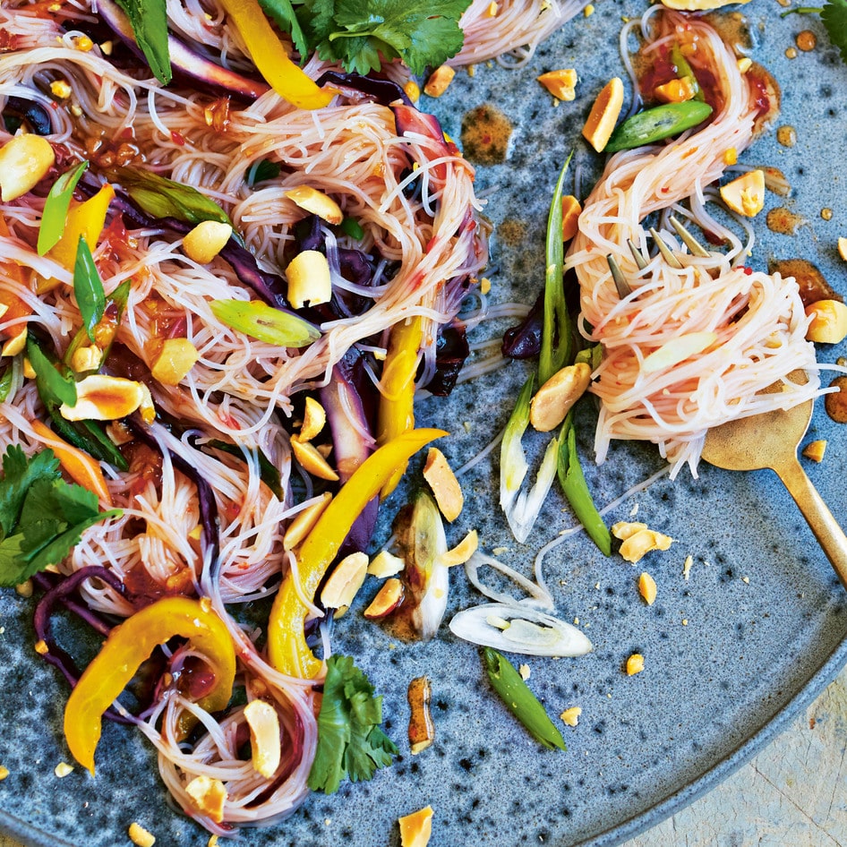 Five-Minute Rainbow Noodles With Peanuts