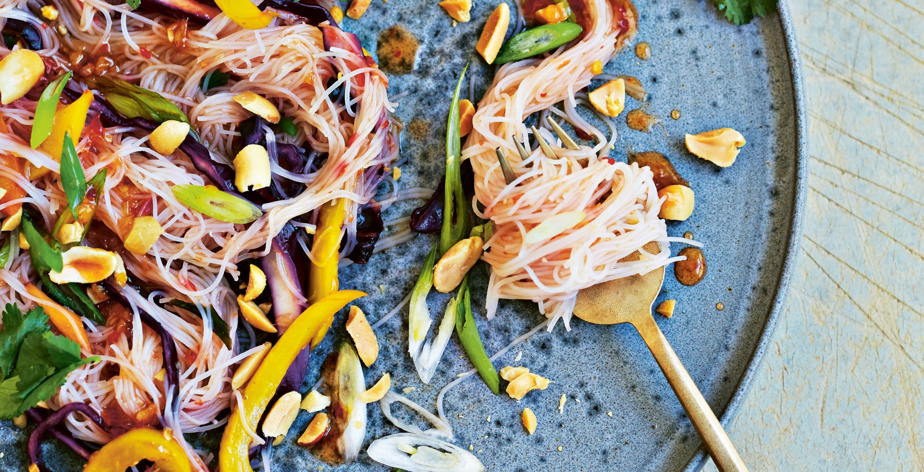 Five-Minute Rainbow Noodles With Peanuts