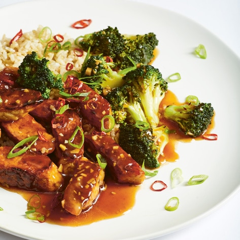 Beefy Vegan Tempeh and Broccoli