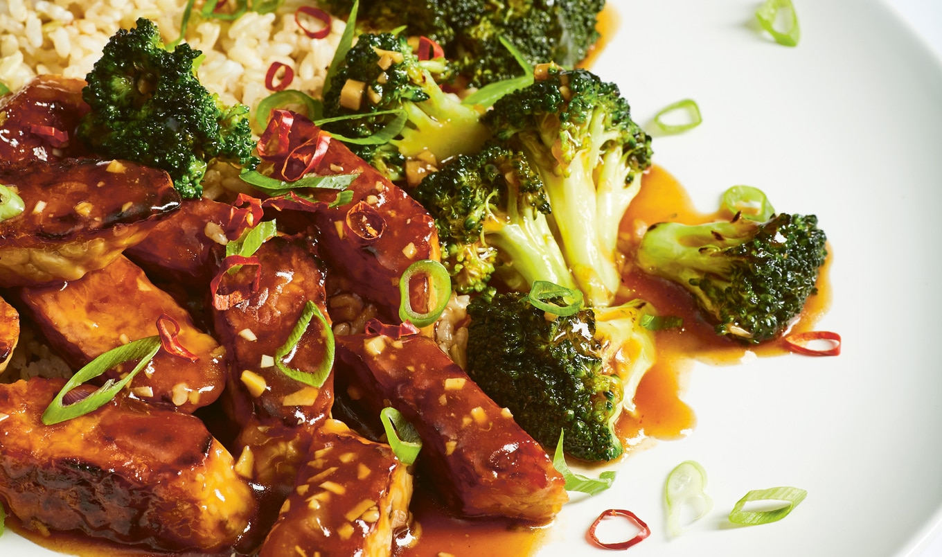 Beefy Vegan Tempeh and Broccoli VegNews